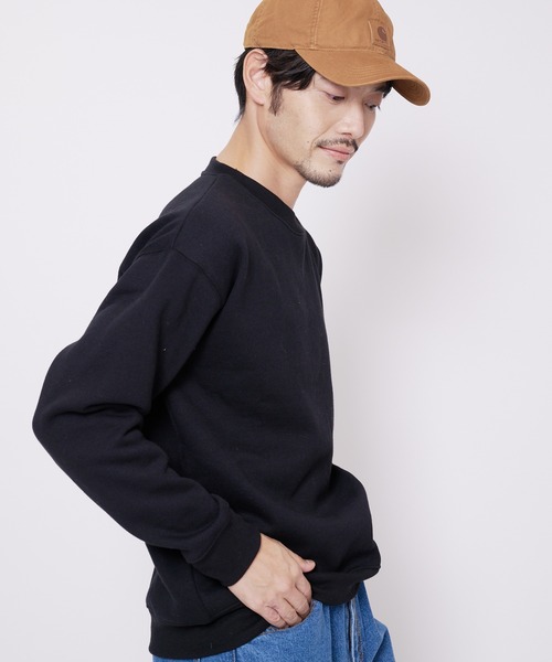 Blue Standard （ブルースタンダード）の「【BLUE STANDARD/ブルースタンダード】11oz 　裏起毛　クルー　トレーナー 　スウェット（スウェット・メンズ・ダークブルー/ホワイト/ブラック/オリーブ/杢グレー・SMALL/MEDIUM/LARGE/X-LARGE）」の18枚目の写真