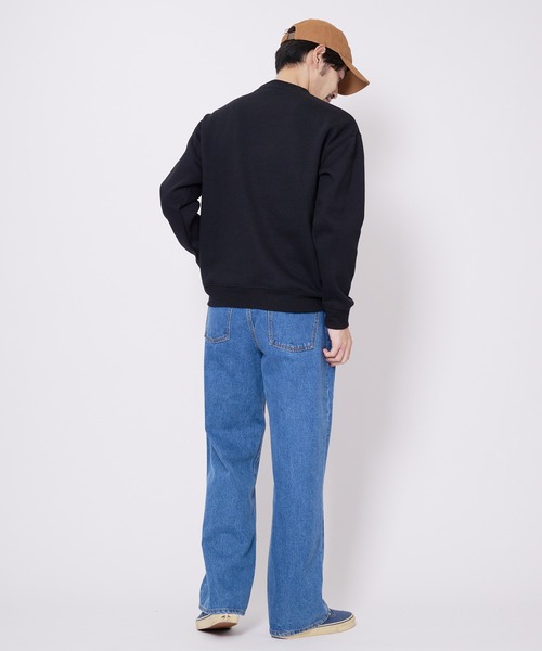 Blue Standard （ブルースタンダード）の「【BLUE STANDARD/ブルースタンダード】11oz 　裏起毛　クルー　トレーナー 　スウェット（スウェット・メンズ・ダークブルー/ホワイト/ブラック/オリーブ/杢グレー・SMALL/MEDIUM/LARGE/X-LARGE）」の17枚目の写真