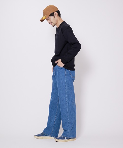 Blue Standard （ブルースタンダード）の「【BLUE STANDARD/ブルースタンダード】11oz 　裏起毛　クルー　トレーナー 　スウェット（スウェット・メンズ・ダークブルー/ホワイト/ブラック/オリーブ/杢グレー・SMALL/MEDIUM/LARGE/X-LARGE）」の14枚目の写真