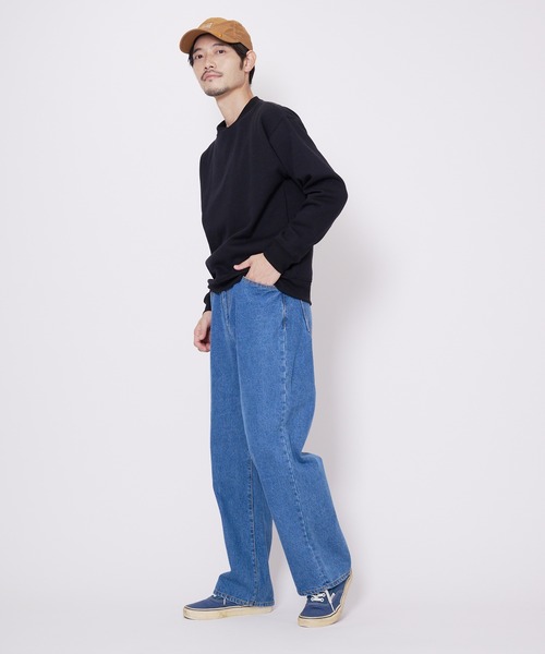 Blue Standard （ブルースタンダード）の「【BLUE STANDARD/ブルースタンダード】11oz 　裏起毛　クルー　トレーナー 　スウェット（スウェット・メンズ・ダークブルー/ホワイト/ブラック/オリーブ/杢グレー・SMALL/MEDIUM/LARGE/X-LARGE）」の15枚目の写真