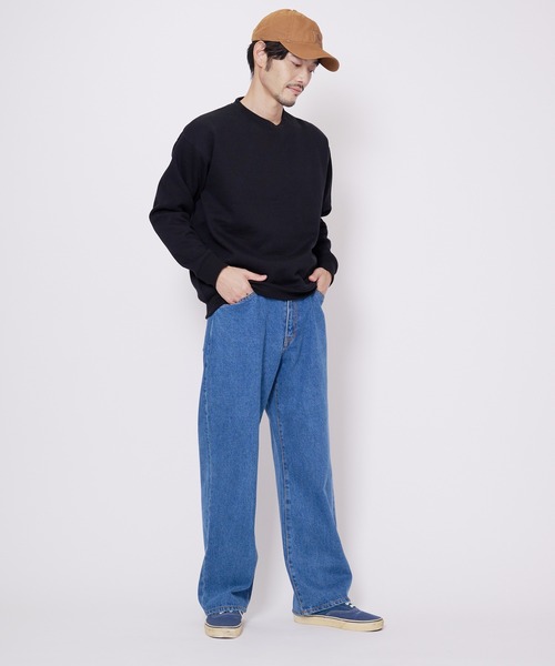 Blue Standard （ブルースタンダード）の「【BLUE STANDARD/ブルースタンダード】11oz 　裏起毛　クルー　トレーナー 　スウェット（スウェット・メンズ・ダークブルー/ホワイト/ブラック/オリーブ/杢グレー・SMALL/MEDIUM/LARGE/X-LARGE）」の16枚目の写真