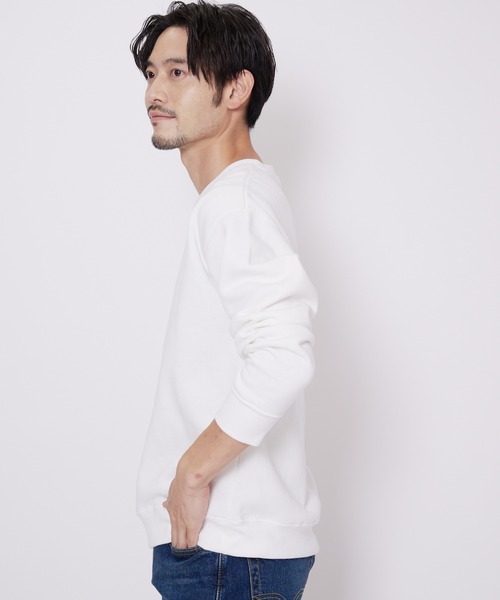 Blue Standard （ブルースタンダード）の「【BLUE STANDARD/ブルースタンダード】11oz 　裏起毛　クルー　トレーナー 　スウェット（スウェット・メンズ・ダークブルー/ホワイト/ブラック/オリーブ/杢グレー・SMALL/MEDIUM/LARGE/X-LARGE）」の13枚目の写真