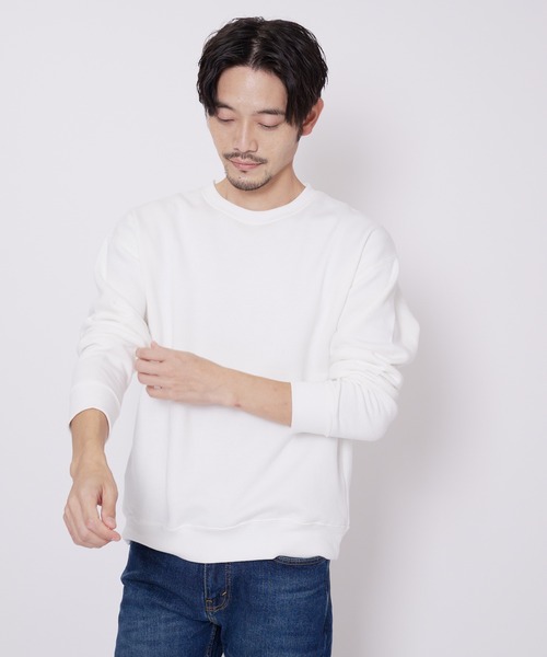Blue Standard （ブルースタンダード）の「【BLUE STANDARD/ブルースタンダード】11oz 　裏起毛　クルー　トレーナー 　スウェット（スウェット・メンズ・ダークブルー/ホワイト/ブラック/オリーブ/杢グレー・SMALL/MEDIUM/LARGE/X-LARGE）」の10枚目の写真