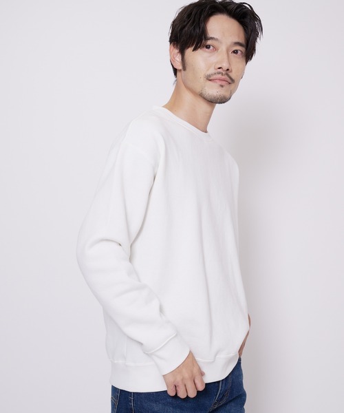Blue Standard （ブルースタンダード）の「【BLUE STANDARD/ブルースタンダード】11oz 　裏起毛　クルー　トレーナー 　スウェット（スウェット・メンズ・ダークブルー/ホワイト/ブラック/オリーブ/杢グレー・SMALL/MEDIUM/LARGE/X-LARGE）」の11枚目の写真