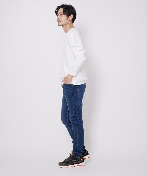 Blue Standard （ブルースタンダード）の「【BLUE STANDARD/ブルースタンダード】11oz 　裏起毛　クルー　トレーナー 　スウェット（スウェット・メンズ・ダークブルー/ホワイト/ブラック/オリーブ/杢グレー・SMALL/MEDIUM/LARGE/X-LARGE）」の7枚目の写真