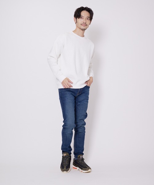 Blue Standard （ブルースタンダード）の「【BLUE STANDARD/ブルースタンダード】11oz 　裏起毛　クルー　トレーナー 　スウェット（スウェット・メンズ・ダークブルー/ホワイト/ブラック/オリーブ/杢グレー・SMALL/MEDIUM/LARGE/X-LARGE）」の6枚目の写真
