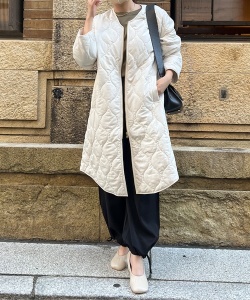 Chez toi（シェトワ）の「ウォッシャブルキルティングコート（ノー