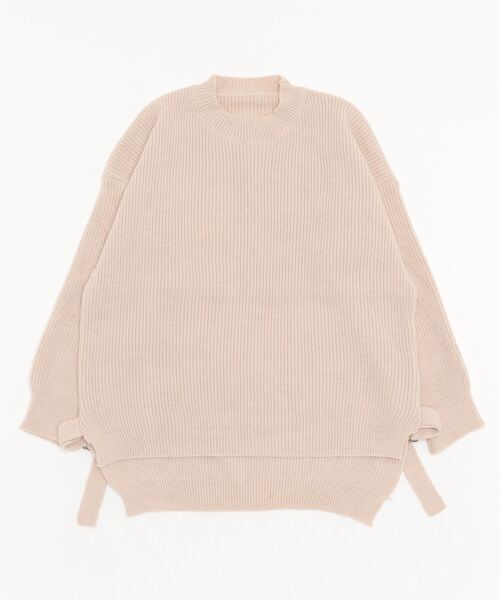 gossip!ロサンゼルス(ゴシップロサンゼルス)の「サイトスリットニットトップス(ニット/セーター・レディース・ブルー/ベージュ/マスタード・FREE)」の6枚目の写真