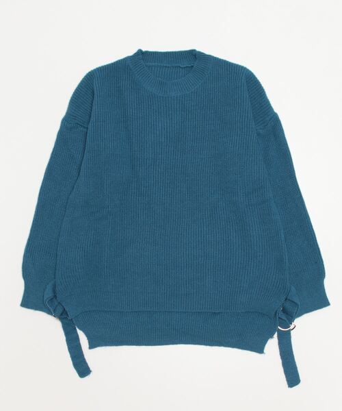 gossip!ロサンゼルス(ゴシップロサンゼルス)の「サイトスリットニットトップス(ニット/セーター・レディース・ブルー/ベージュ/マスタード・FREE)」の16枚目の写真