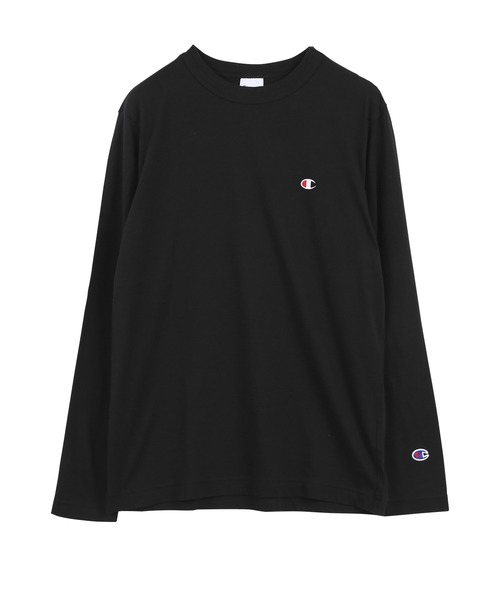 Champion(チャンピオン)の「Champion チャンピオン BASIC刺繍ロゴ メンズ クルーネック ロンT(Tシャツ/カットソー・メンズ・ホワイト/グリーン/ブラック/ネイビー/グレー・LARGE/X-LARGE/SMALL/MEDIUM/XX-LARGE)」の2枚目の写真