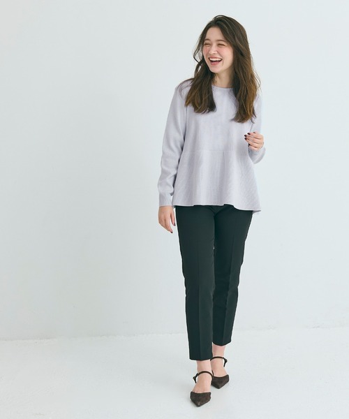 coca（coca）（コカ）の「【WEB限定セール】バックパールフレアニット（ニット/セーター・レディース・ブラック/グレー/ベージュ/アイボリー/ライトグレー/チャコール/ネイビー/ライトブルー・M/L/XL/S）」の14枚目の写真