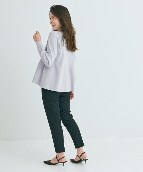 coca（coca）（コカ）の「【WEB限定セール】バックパールフレアニット（ニット/セーター・レディース・ブラック/グレー/ベージュ/アイボリー/ライトグレー/チャコール/ネイビー/ライトブルー・M/L/XL/S）」の16枚目の写真