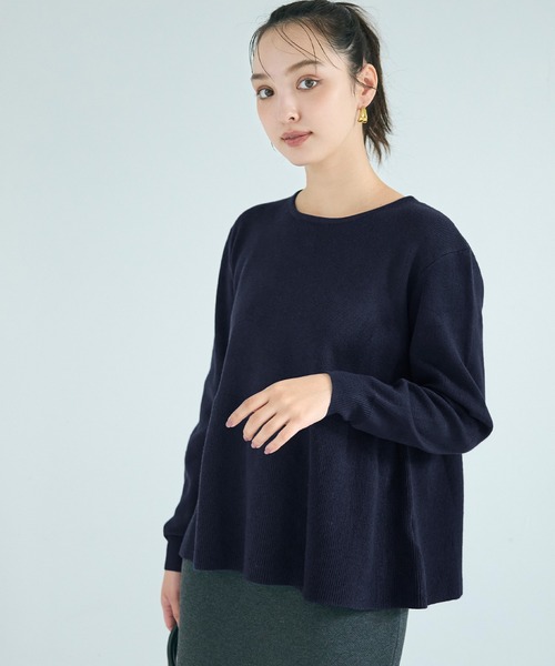 coca（coca）（コカ）の「【WEB限定セール】バックパールフレアニット（ニット/セーター・レディース・ブラック/グレー/ベージュ/アイボリー/ライトグレー/チャコール/ネイビー/ライトブルー・M/L/XL/S）」の22枚目の写真