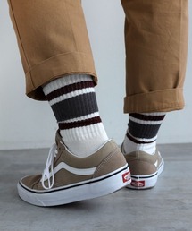 andme（アンドミー）の「カラーラインリブクルーソックス（ソックス/靴下）」