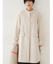 human woman | ◆≪arrive 5e≫アップサイクルウールコート(ノーカラーコート)