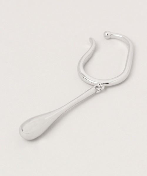 RAGEBLUE(レイジブルー)の「メタルシズクイヤカフ(イヤーカフ・レディース・グレー・FREE)」の4枚目の写真