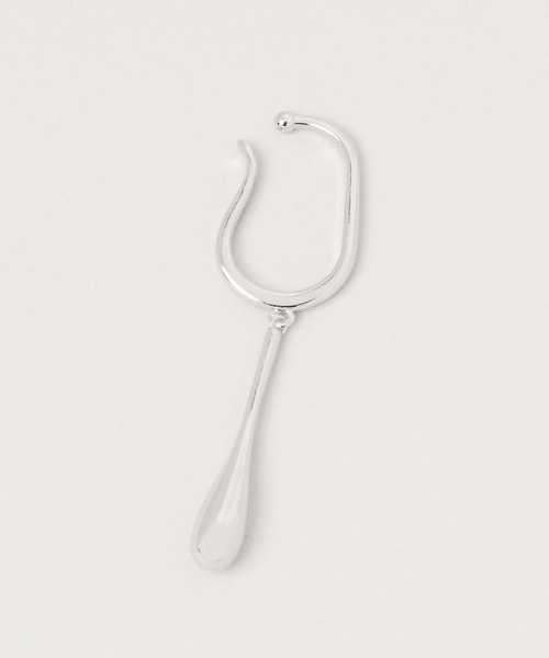 RAGEBLUE(レイジブルー)の「メタルシズクイヤカフ(イヤーカフ・レディース・グレー・FREE)」の2枚目の写真