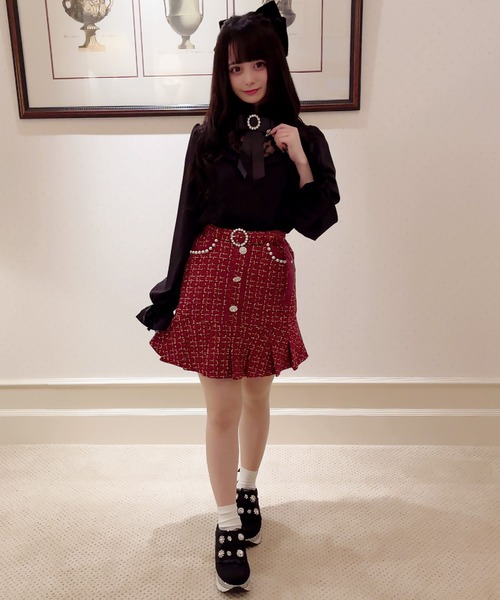 Swankiss(スワンキス)の「KJ girly lace B/L(シャツ/ブラウス・レディース・ブラック/ピンク/ホワイト・FREE)」の5枚目の写真