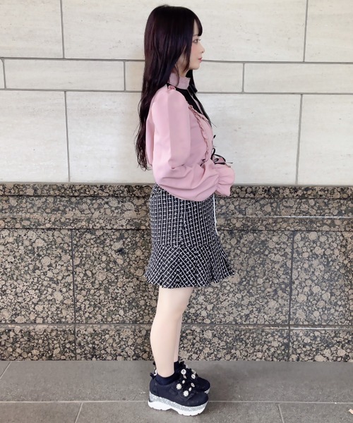 Swankiss(スワンキス)の「KJ girly lace B/L(シャツ/ブラウス・レディース・ブラック/ピンク/ホワイト・FREE)」の9枚目の写真