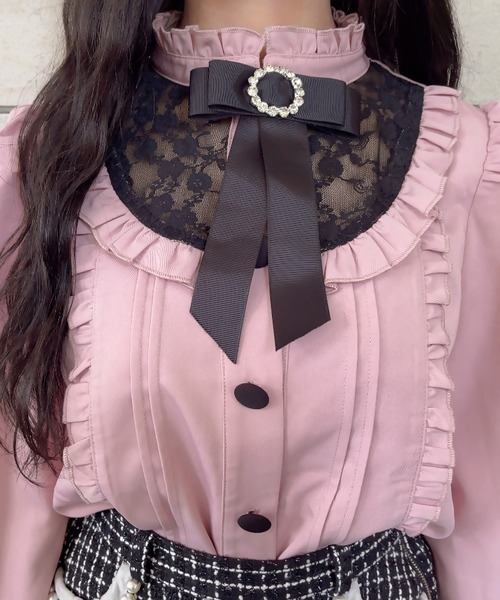 Swankiss(スワンキス)の「KJ girly lace B/L(シャツ/ブラウス・レディース・ブラック/ピンク/ホワイト・FREE)」の11枚目の写真