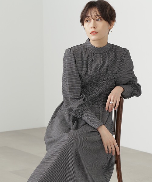 N.(N. Natural Beauty Basic)(エヌエヌナチュラルビューティーベーシック)の「◆ベアシャーリングワンピース(ワンピース・レディース・ブラック系/ネイビー系・MEDIUM)」の4枚目の写真