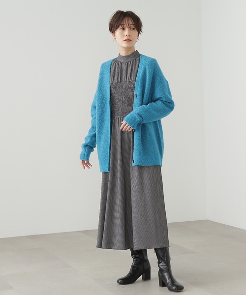 N.(N. Natural Beauty Basic)(エヌエヌナチュラルビューティーベーシック)の「◆ベアシャーリングワンピース(ワンピース・レディース・ブラック系/ネイビー系・MEDIUM)」の7枚目の写真