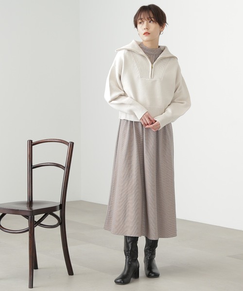 N.(N. Natural Beauty Basic)(エヌエヌナチュラルビューティーベーシック)の「◆ベアシャーリングワンピース(ワンピース・レディース・ブラック系/ネイビー系・MEDIUM)」の6枚目の写真