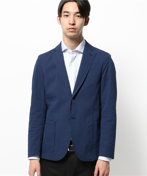 EDIFICE(エディフィス)の「◇SUCCER シャツ ジャケット(その他アウター・メンズ・ブルー系その他/ホワイト・46/48/50/44)」の7枚目の写真