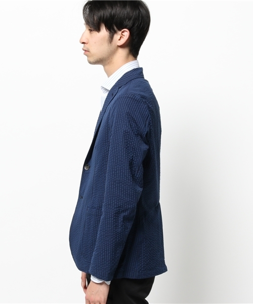 EDIFICE(エディフィス)の「◇SUCCER シャツ ジャケット(その他アウター・メンズ・ブルー系その他/ホワイト・46/48/50/44)」の8枚目の写真