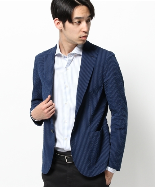 EDIFICE(エディフィス)の「◇SUCCER シャツ ジャケット(その他アウター・メンズ・ブルー系その他/ホワイト・46/48/50/44)」の13枚目の写真