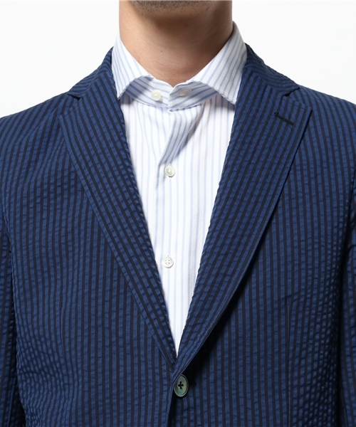 EDIFICE(エディフィス)の「◇SUCCER シャツ ジャケット(その他アウター・メンズ・ブルー系その他/ホワイト・46/48/50/44)」の14枚目の写真