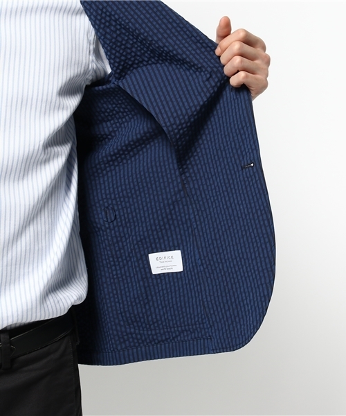 EDIFICE(エディフィス)の「◇SUCCER シャツ ジャケット(その他アウター・メンズ・ブルー系その他/ホワイト・46/48/50/44)」の10枚目の写真