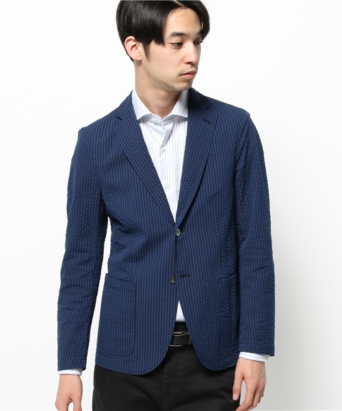 EDIFICE(エディフィス)の「◇SUCCER シャツ ジャケット(その他アウター・メンズ・ブルー系その他/ホワイト・46/48/50/44)」の4枚目の写真