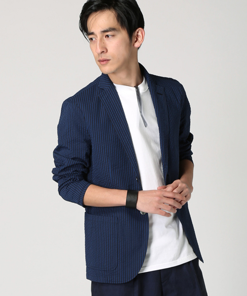 EDIFICE(エディフィス)の「◇SUCCER シャツ ジャケット(その他アウター・メンズ・ブルー系その他/ホワイト・46/48/50/44)」の6枚目の写真