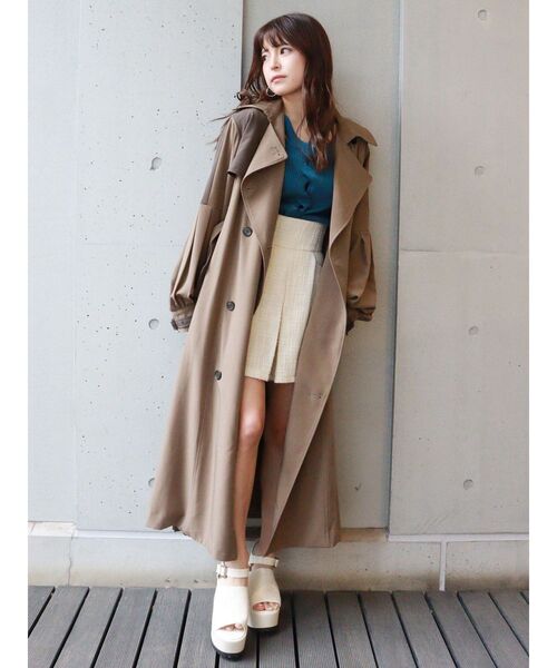 MURUA（ムルーア）の「ツイードタックショートパンツ【セットアップ着用可】（カーゴパンツ・レディース・カーキ/ブラック/ホワイト・1/2）」の20枚目の写真