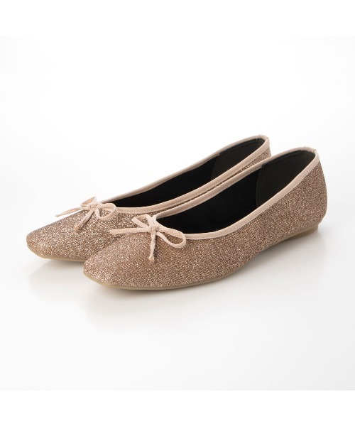 EVOL(イーボル)の「【EVOL】グリッタースクエアソフトバレエ IU5104(バレエシューズ・レディース・ゴールド/マルチ/ブラック/シルバー/ピンクゴールド/ゼブラ・22.0cm/22.5cm/23.0cm/23.5cm/24.0cm/24.5cm/25.0cm)」の4枚目の写真