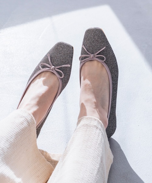 EVOL(イーボル)の「【EVOL】グリッタースクエアソフトバレエ IU5104(バレエシューズ・レディース・ゴールド/マルチ/ブラック/シルバー/ピンクゴールド/ゼブラ・22.0cm/22.5cm/23.0cm/23.5cm/24.0cm/24.5cm/25.0cm)」の5枚目の写真