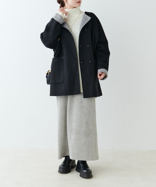 PUAL CE CIN（ピュアルセシン）の「5Gハイネックニットプルオーバー（ニット/セーター・レディース・ベージュ/グレー/アイボリー・FREE）」の21枚目の写真