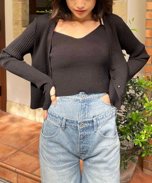 SPIRALGIRL（スパイラルガール）の「クロスストラップキャミアンサンブル（アンサンブル・レディース・ホワイト/ブルー/ブラック・FREE）」の16枚目の写真