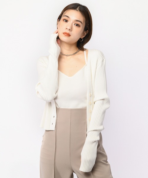 SPIRALGIRL（スパイラルガール）の「クロスストラップキャミアンサンブル（アンサンブル・レディース・ホワイト/ブルー/ブラック・FREE）」の5枚目の写真