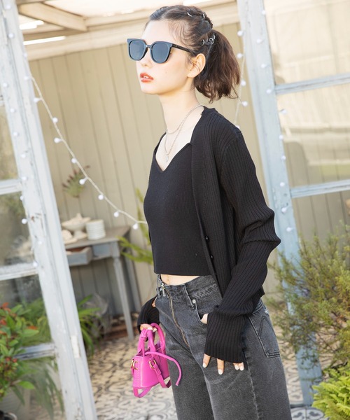 SPIRALGIRL（スパイラルガール）の「クロスストラップキャミアンサンブル（アンサンブル・レディース・ホワイト/ブルー/ブラック・FREE）」の18枚目の写真