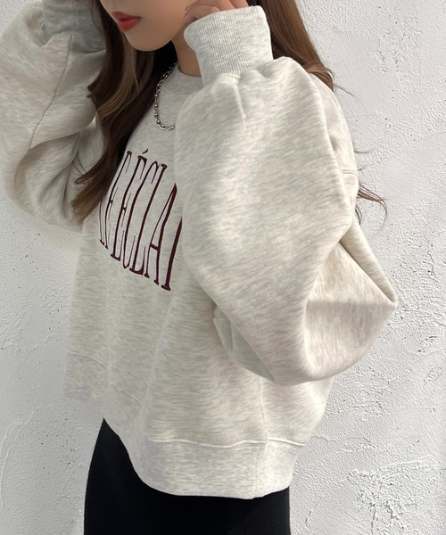 apres jour mignon(アプレジュールミニョン)の「ショート丈裏起毛トップス【ZOZOTOWN限定アイテム】(スウェット・レディース・ネイビー/ナチュラル/アイボリー・フリー/X-LARGE)」の18枚目の写真