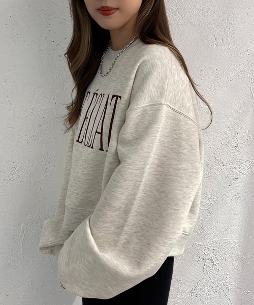 apres jour mignon(アプレジュールミニョン)の「ショート丈裏起毛トップス【ZOZOTOWN限定アイテム】(スウェット・レディース・ネイビー/ナチュラル/アイボリー・フリー/X-LARGE)」の19枚目の写真