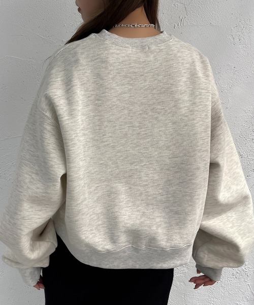 apres jour mignon(アプレジュールミニョン)の「ショート丈裏起毛トップス【ZOZOTOWN限定アイテム】(スウェット・レディース・ネイビー/ナチュラル/アイボリー・フリー/X-LARGE)」の20枚目の写真