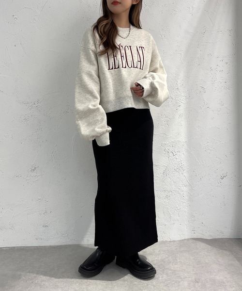 apres jour mignon(アプレジュールミニョン)の「ショート丈裏起毛トップス【ZOZOTOWN限定アイテム】(スウェット・レディース・ネイビー/ナチュラル/アイボリー・フリー/X-LARGE)」の22枚目の写真