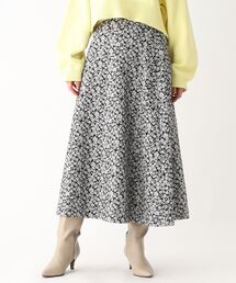 OPAQUE.CLIP | 【C】フラワージャカードフレアスカート(スカート)