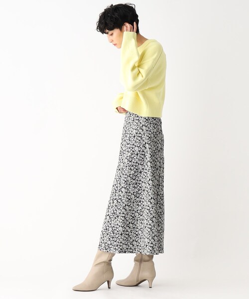 OPAQUE.CLIP（オペークドットクリップ）の「◆フラワージャカード フレアスカート（スカート・レディース・ブラック系/ブルー系・36/38/40）」の7枚目の写真