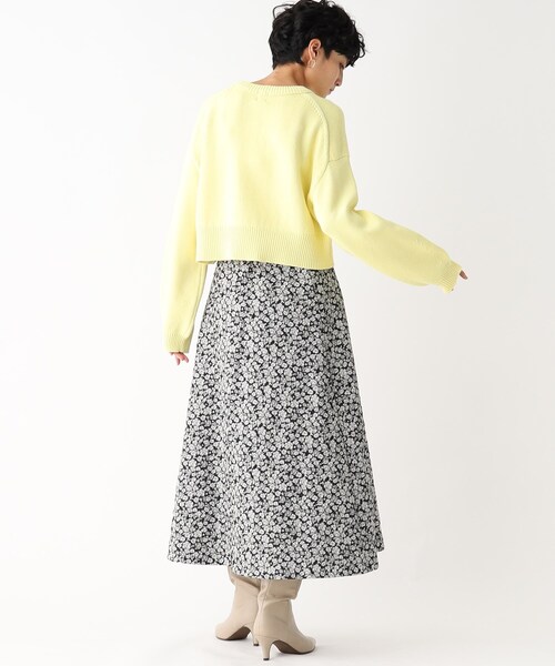 OPAQUE.CLIP（オペークドットクリップ）の「◆フラワージャカード フレアスカート（スカート・レディース・ブラック系/ブルー系・36/38/40）」の8枚目の写真