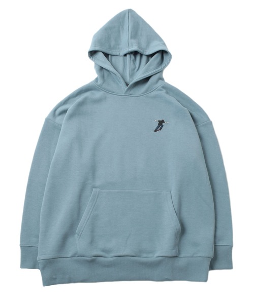 GLAZOS(グラソス)の「裏毛・スケーター刺繍ビッグパーカー(パーカー・キッズ・ブラック/ブルー/グレー/オートミール・170cm/160cm/140cm/150cm)」の5枚目の写真