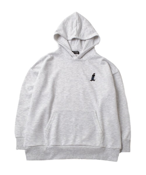 GLAZOS(グラソス)の「裏毛・スケーター刺繍ビッグパーカー(パーカー・キッズ・ブラック/ブルー/グレー/オートミール・170cm/160cm/140cm/150cm)」の20枚目の写真